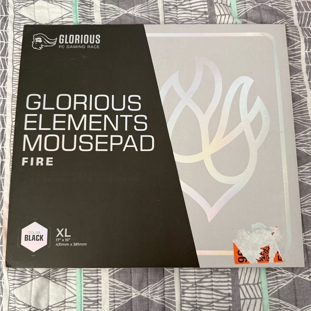 Glorious Elements Fire Mousepad XL 17” x 15” Extra Large Gaming Mouse Pad